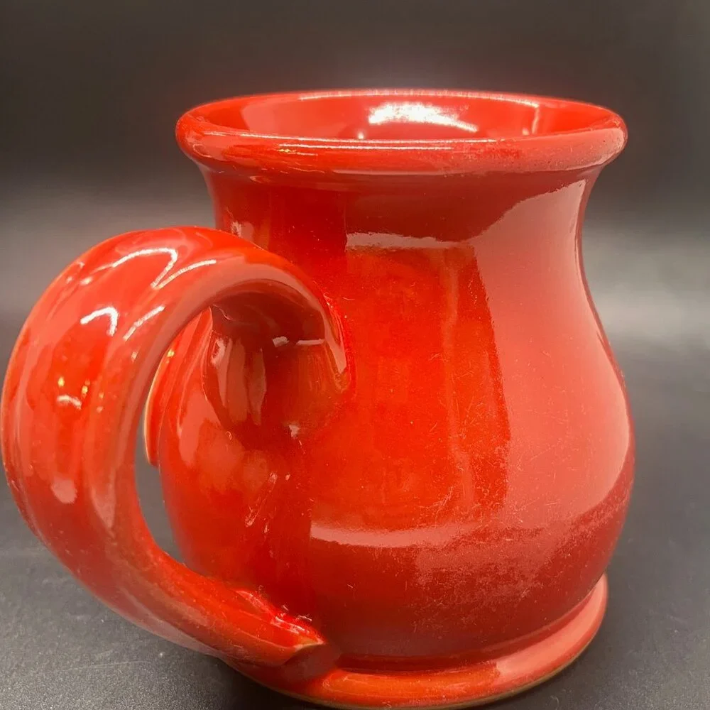 Deneen Pottery Made‎ in USA Coffee Mug COLORADO TRAILS GUEST RANCH Red GUC